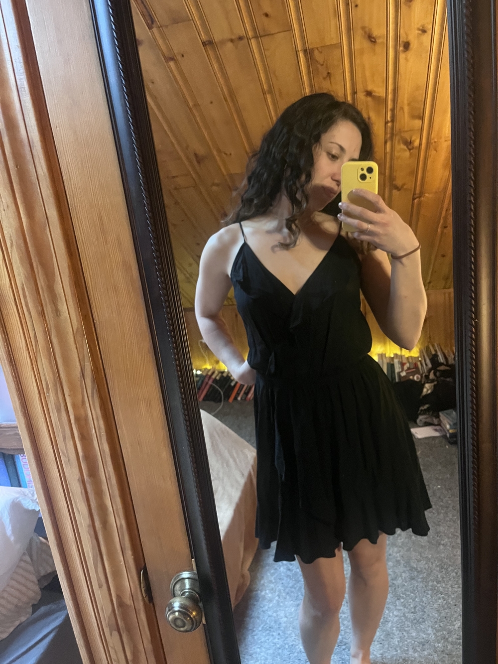 Express Black A-Line Dress